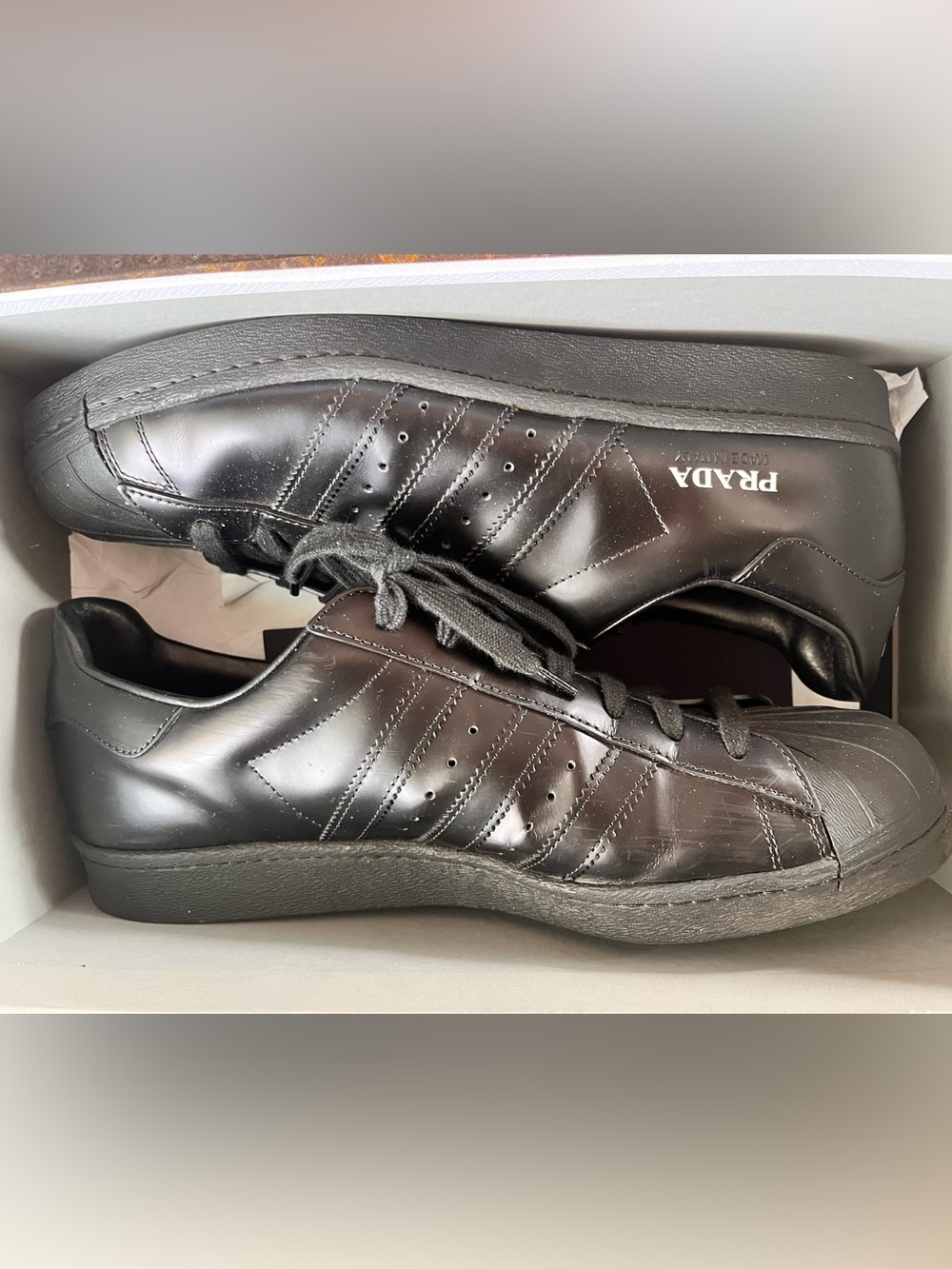 Prada Black Leather Low-Top Sneakers with Subtle Branding